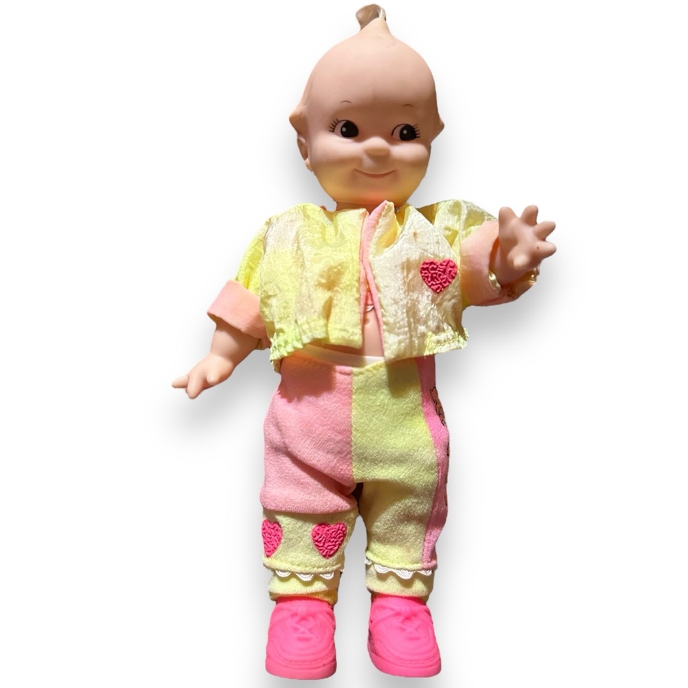 Kewpie Doll Secret Hearts 8" Rose Art Rose O'Neill Yellow Pink